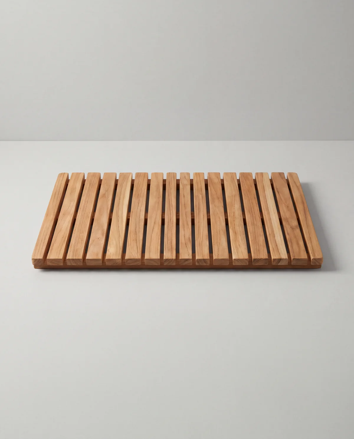 Teak bath mat, 31 x 20 in